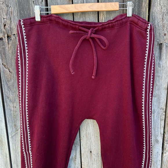 The Upside Phoenix Byron Track Pant Cotton Maroon 6 - Picture 3 of 16